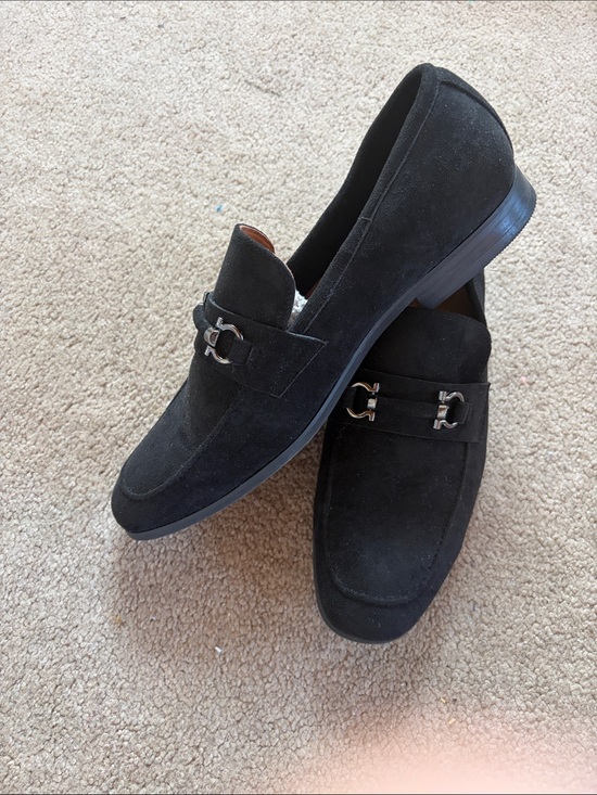 Ferro Aldo Black Suede Slip On Mens Shoe